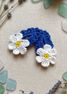 Crocheted Flower Hair Clip Set
