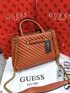 GUESS* *QUILTED SELA SMALL GIRLFRIEND SATCHEL BAG*