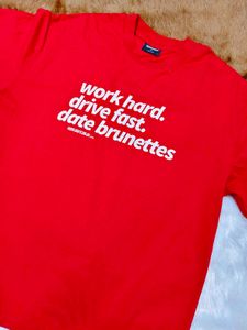 BONKERS Graphic Print Red T-Shirt