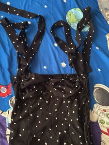 Black heart print summer top