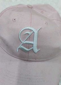 Pink Baseball Cap with 'A' Detail