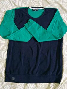 Allen Solly Navy &amp; Green Sweatshirt