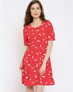 Red Floral Solly Dress