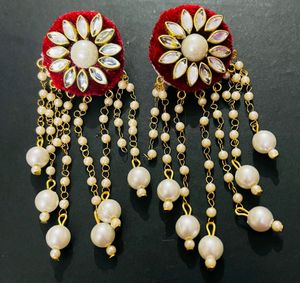 Fancy Velvet Fabric Earrings