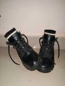 Stylish Black Combat Boots