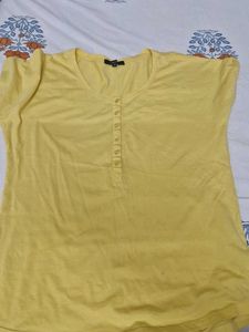 Comfortable Yellow Henley Top