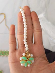 Beautiful Mint Green &amp; Pearl Jewelry Set