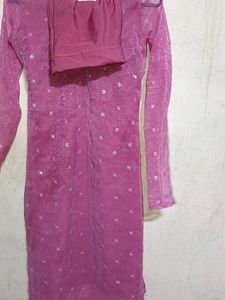 Pink Embroidered Kurta