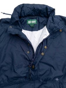 Navy Anorak Windbreaker Jacket