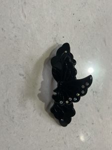 Pack Of 2 Chic Black Butterfly Hair Clip
