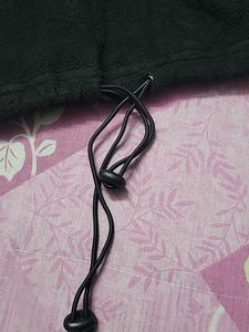 Cropped Hoodie with Pink Stripes