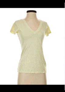 Pale Yellow V-Neck Tee