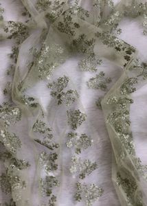🍃 PASTEL GREEN NETTED SAREE 🍃