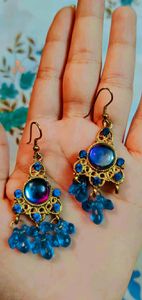 blue earrings