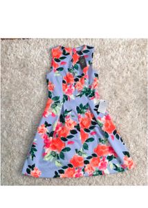 Vibrant Floral Print Sleeveless Dress