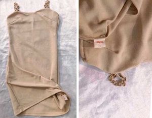 Brand New(Urbanic)Chain Strap V-Neck  Cream dress