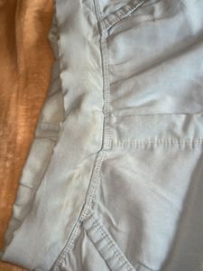 Light Blue &amp; Striped Casual Pants for girls
