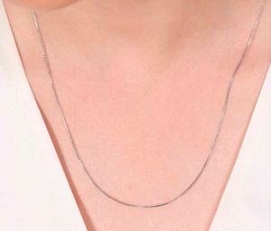 Elegant Silver Box Chain Necklace
