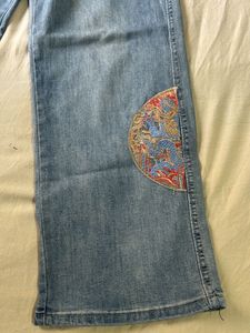 Embellished Wide Leg Jeans