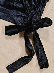 Black Velvet Corset Top
