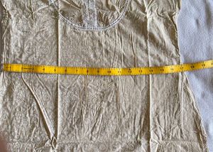 Elegant Beige Printed Kurta