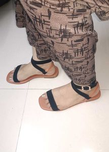 Tan Ankle Strap Sandals