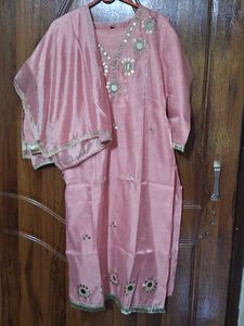 pink colour amazing salwar suit 3 pcs