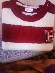 Babyhug Striped Knit Sweater