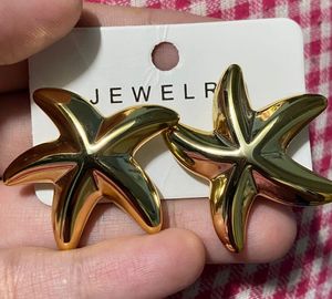 Golden Starfish Earrings