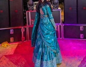 Teal Lehenga Choli Set