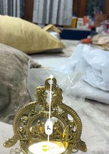 Vintage Brass Diya with Lord Shiva