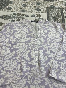 Women's Purple Floral Kurta