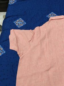 Men's Pink Linen Shirt