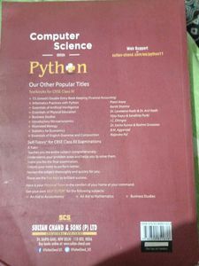 CBSE Class 11 Computer Science with Python Textboo