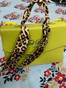 Ted Baker Green Handbag with Leopard Scarf
