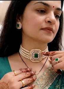 Elegant Pearl Necklace &amp; Earring Set