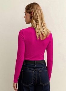 Vibrant Pink Long Sleeve Top
