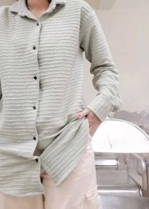 Sage Green Textured Shirt