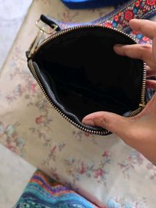 Embroidered Crane Crossbody Bag Set