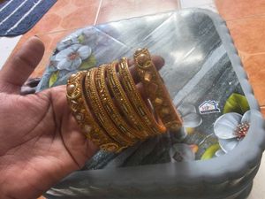Golden Bangle Set( kangan set   2.4 size)