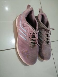 Adidas Pink Lace-Up Sneakers