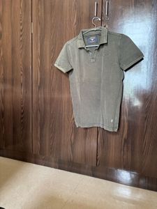 Casual Olive Green Polo Shirt