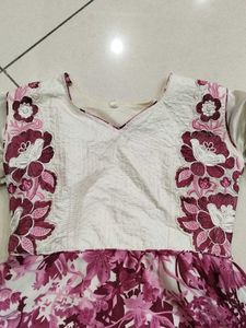Floral Print Ethnic Gown