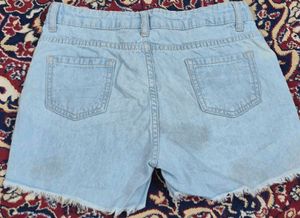 Light Wash Denim Cut-Off Shorts