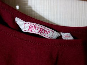 "Ginger By Lifestyle" Maroon Top With Freebie
