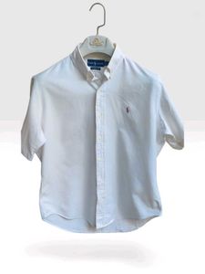 Classic White Ralph Lauren Short Sleeve Shirt