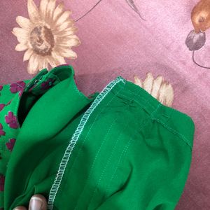 Green Floral georgette blouse