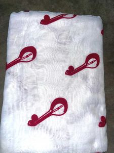 white saree and red Sare