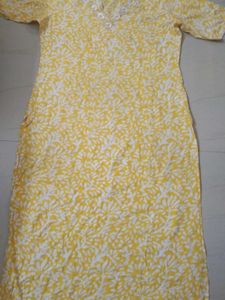 Embroidered Yellow Kurta