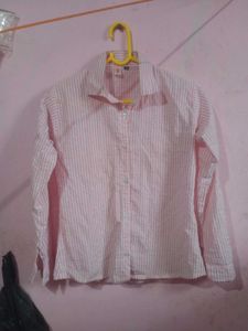 Pink Striped Button-Up Shirt